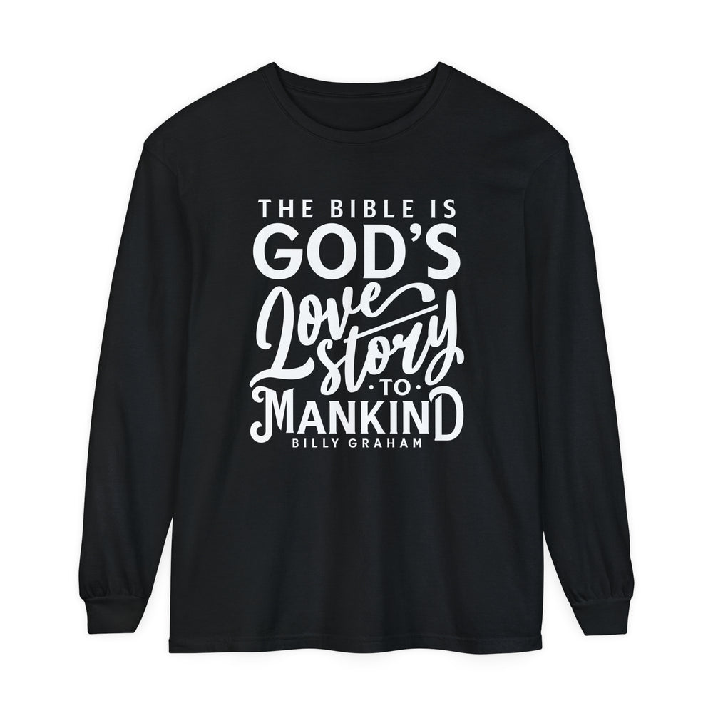 God's Love Story Long Sleeve Shirt Long-sleeve Black S 