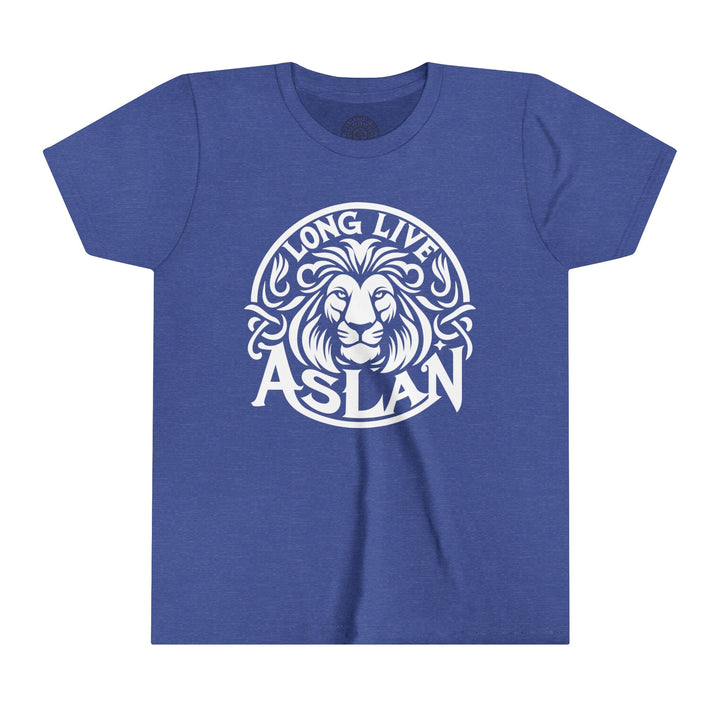 Long Live Aslan Youth T-shirt Kids clothes Heather True Royal S 