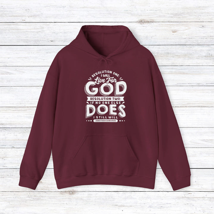 Live For God Hoodie Hoodie Maroon S 