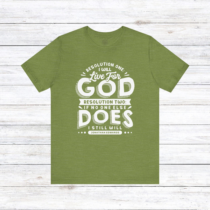 Live For God Unisex T-Shirt T-Shirt Heather Green S 