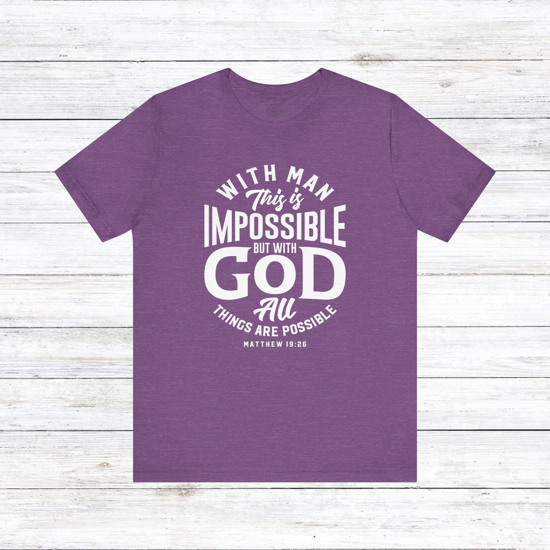 All Things Are Possible Unisex T-Shirt T-Shirt Heather Team Purple S 