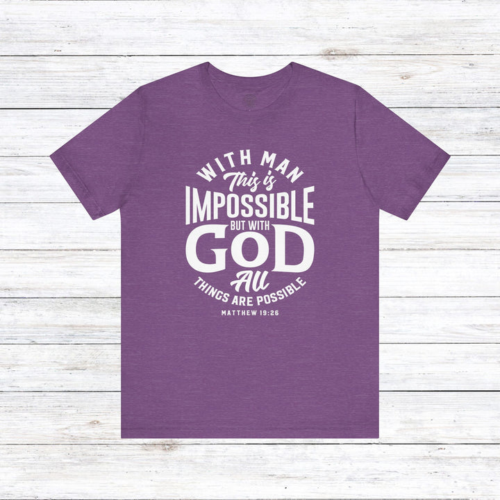 All Things Are Possible Unisex T-Shirt T-Shirt Heather Team Purple S 