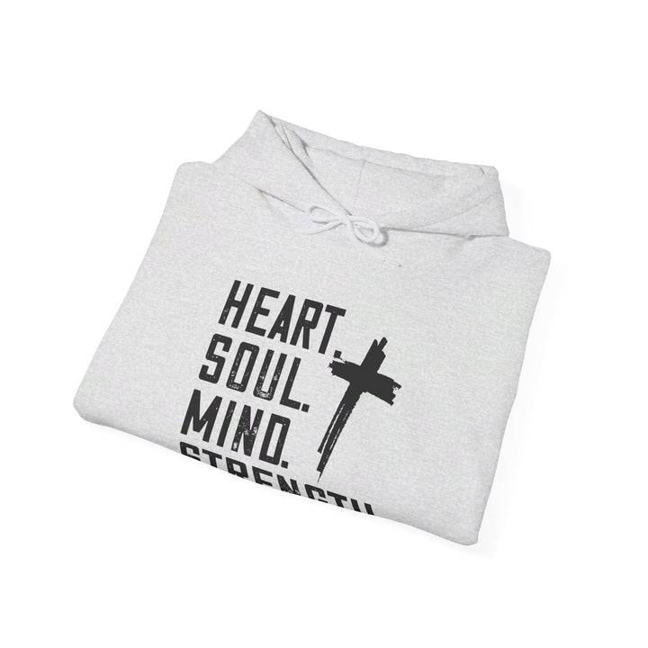 Heart Soul Mind Strength Cross Hoodie Hoodie   