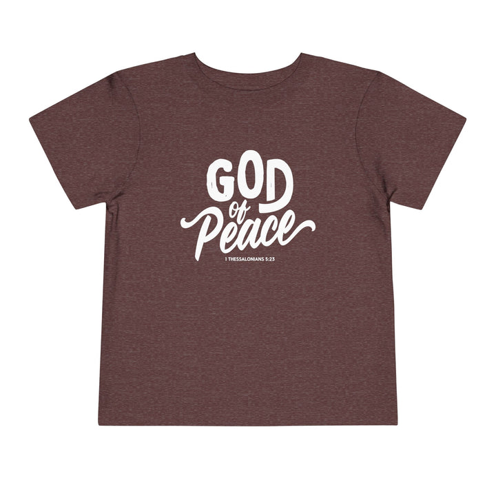 God of Peace Toddler Tee Kids clothes Heather Maroon 2T 