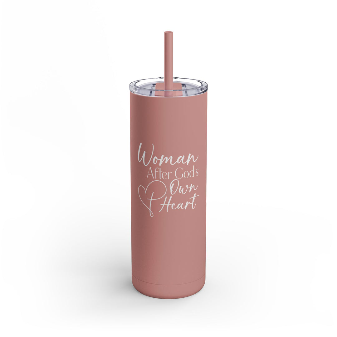 Christian Tumbler Woman After God Mug Dusty Rose 20oz Matte