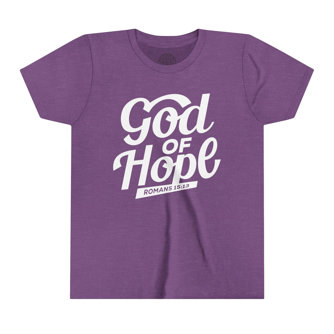 God of Hope Youth T-shirt Kids clothes Heather Team Purple S 