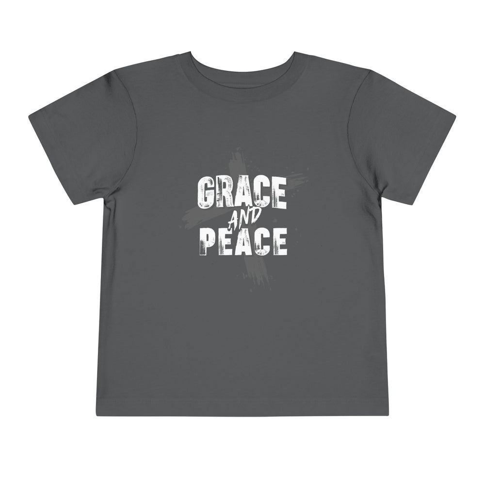 Grace and Peace Cross Toddler Tee Kids clothes Asphalt 2T 