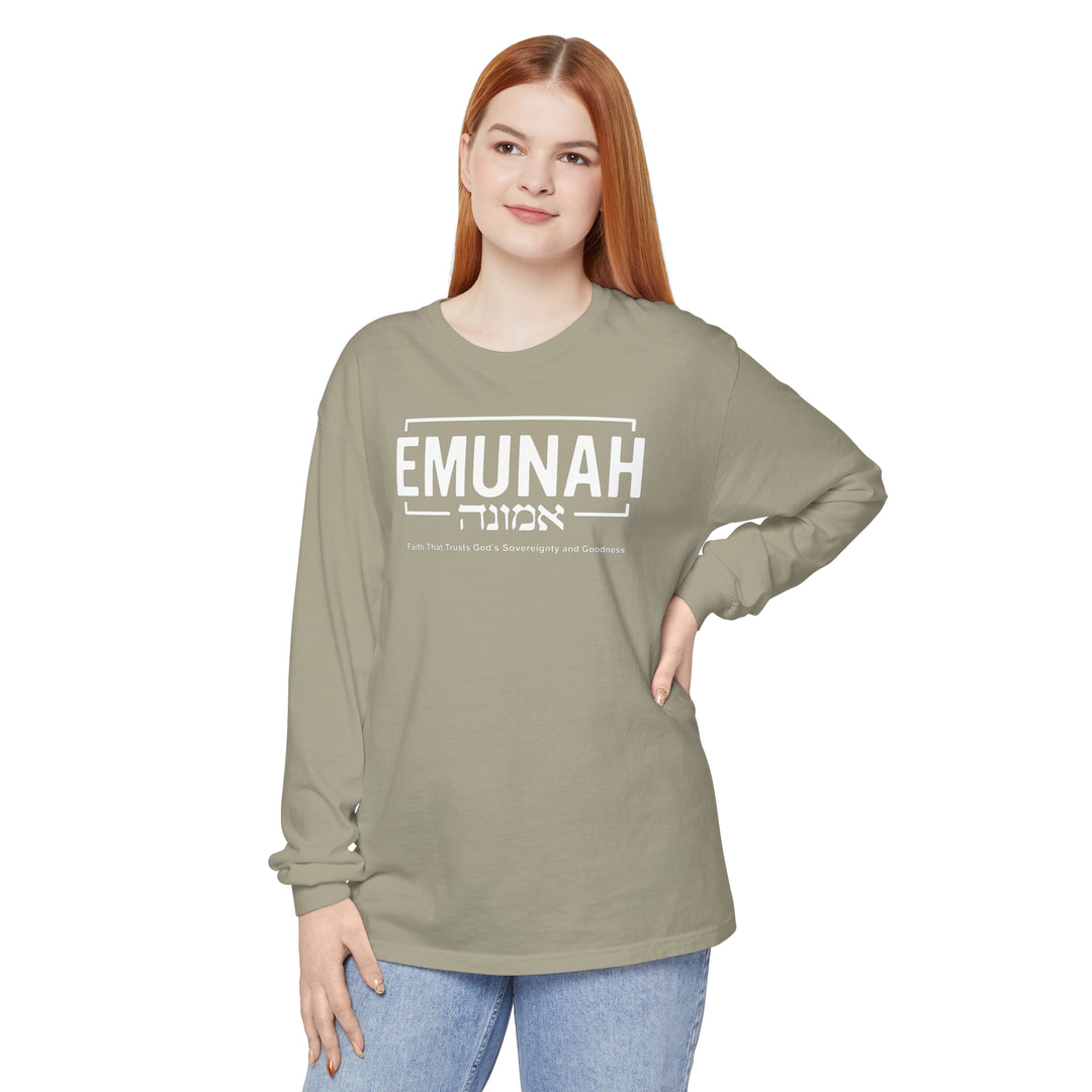 Emunah Faith That Trusts Long Sleeve Shirt Long-sleeve Sandstone S 