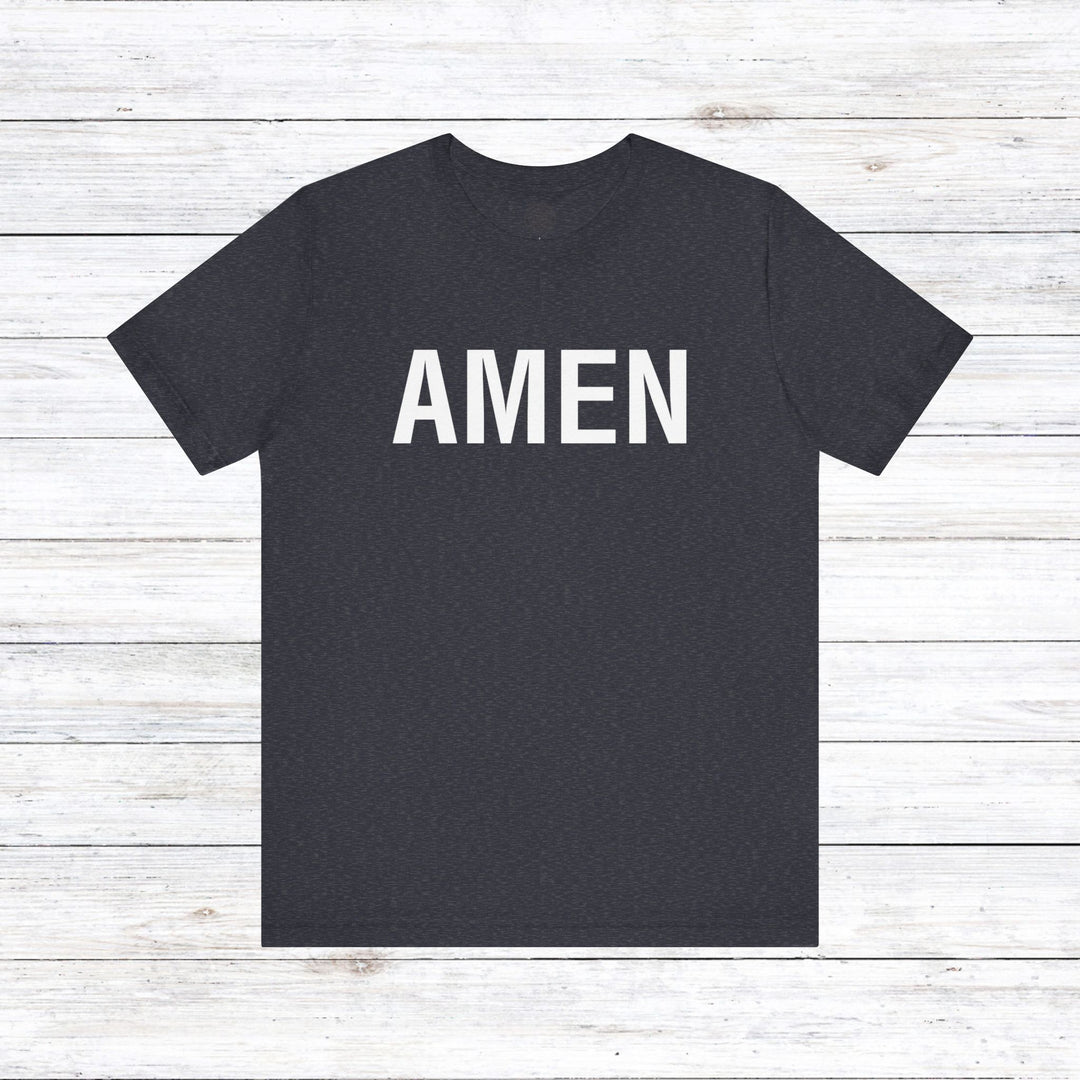 Amen Unisex T-Shirt T-Shirt Heather Navy S 