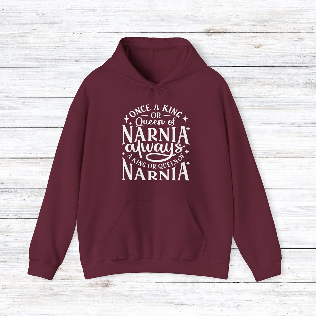 King or Queen of Narnia Hoodie Hoodie Maroon S 