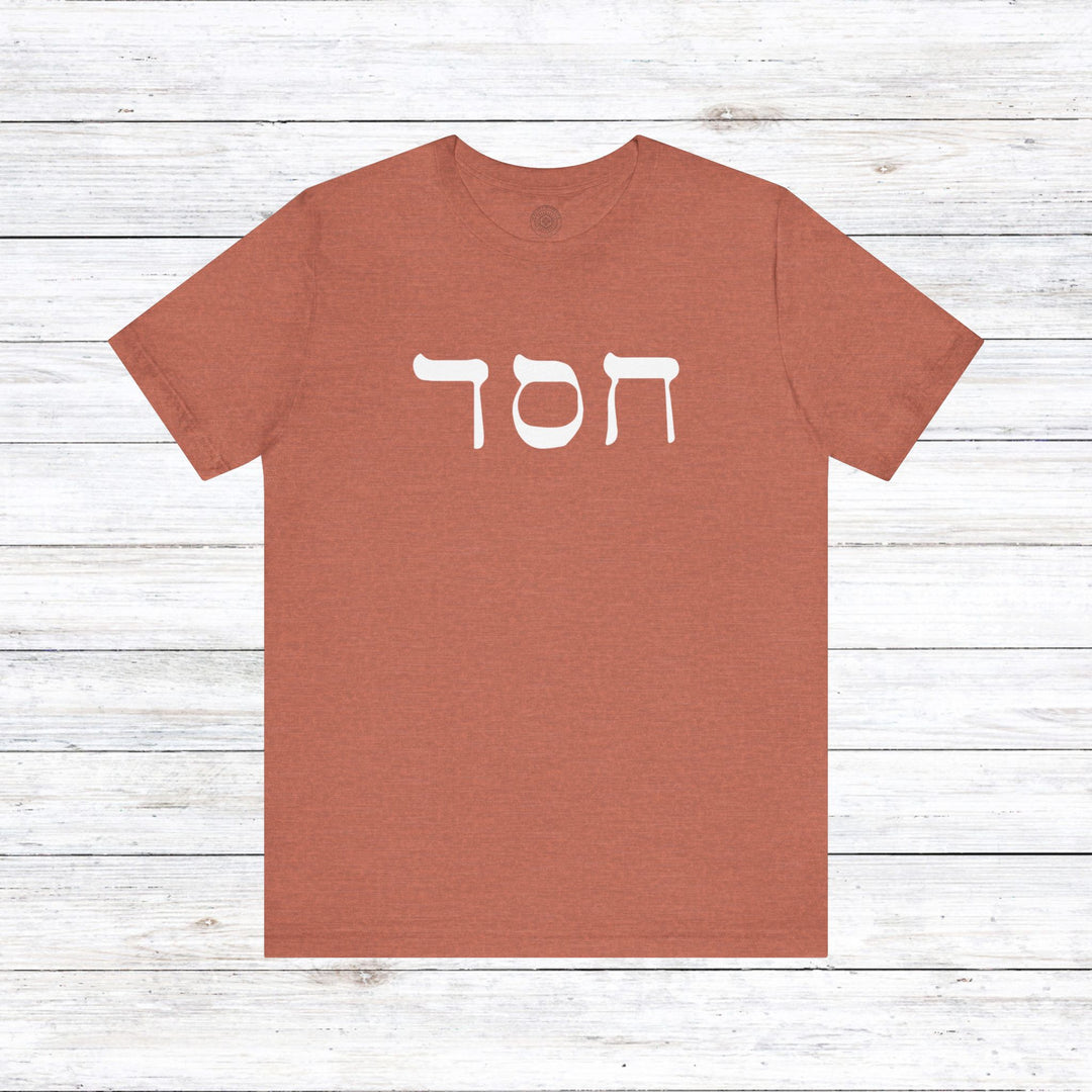 Hesed Hebrew Script Unisex T-Shirt T-Shirt Heather Clay S 