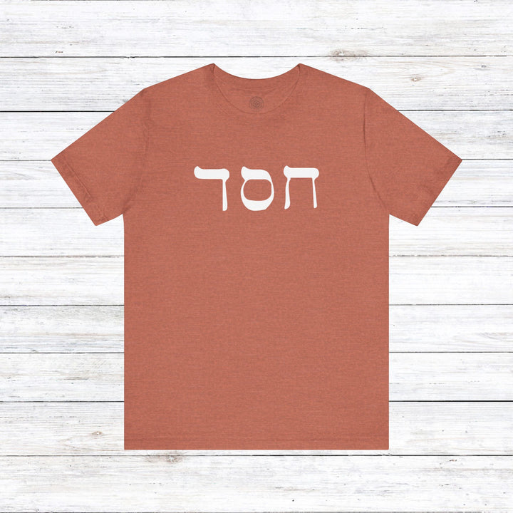 Hesed Hebrew Script Unisex T-Shirt T-Shirt Heather Clay S 