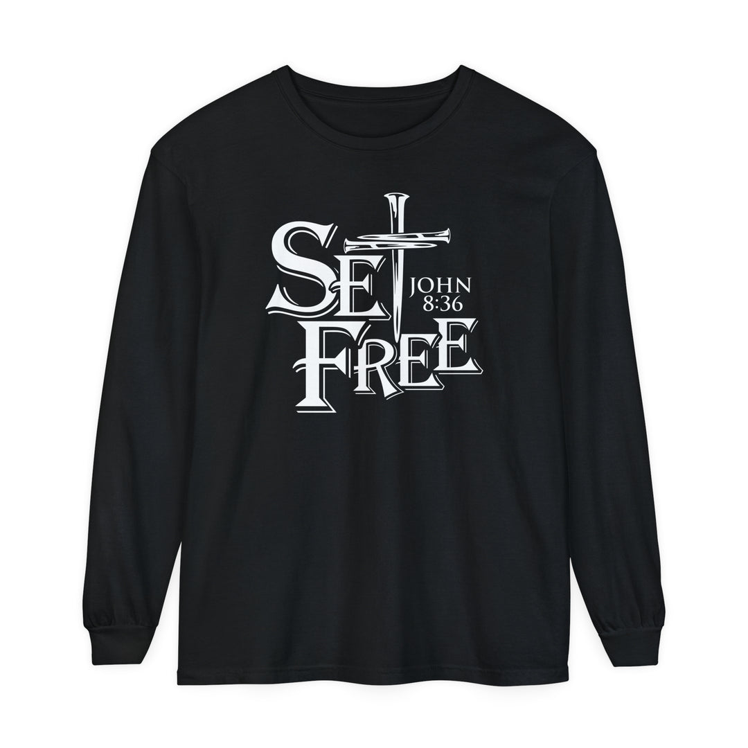 Set Free Long Sleeve Shirt Long-sleeve Black S 