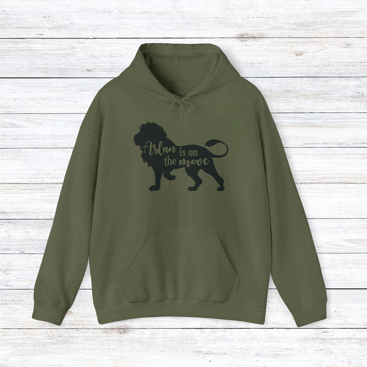 Aslan Is On The Move Hoodie Hoodie Military Green S 