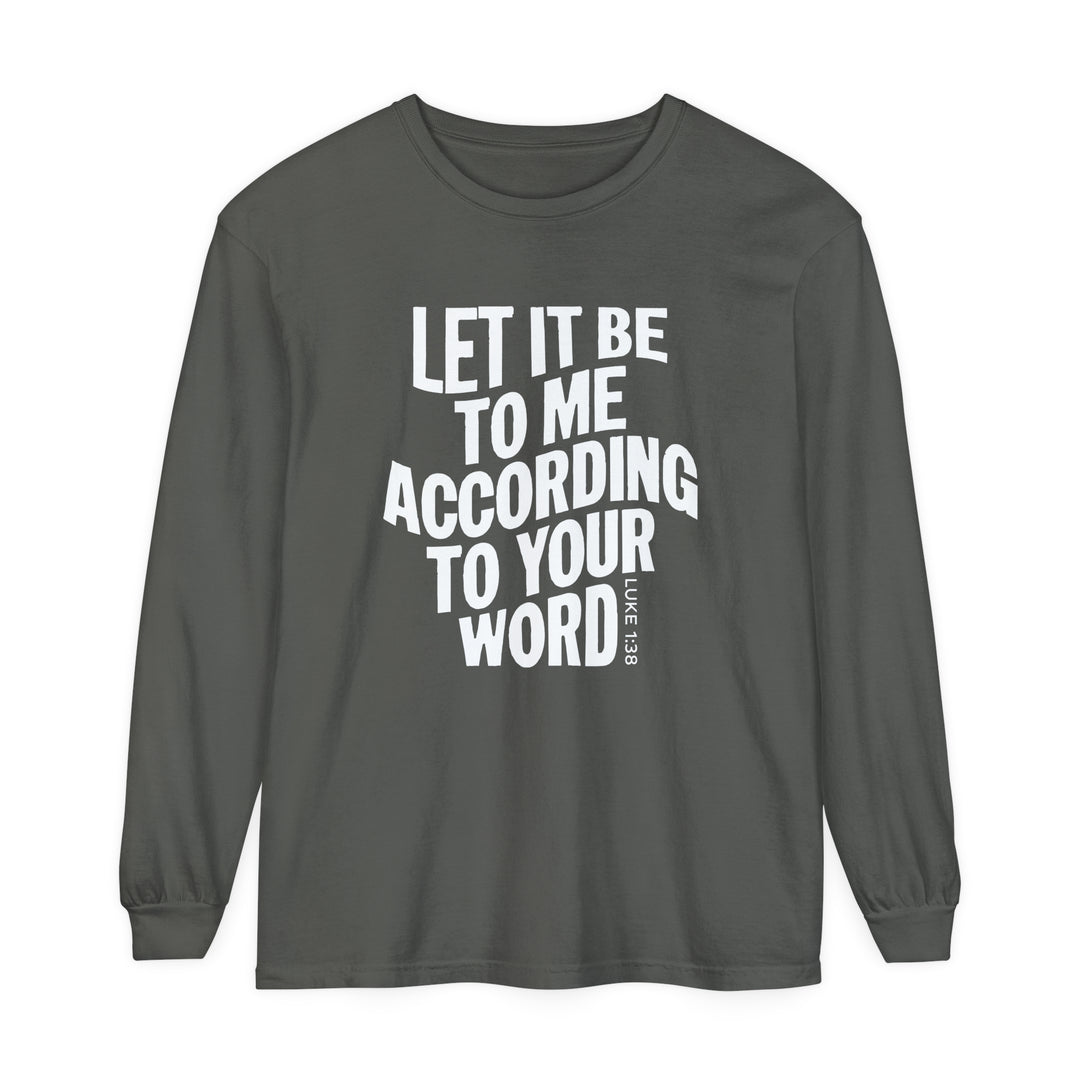 According To Your Word Long Sleeve Shirt Long-sleeve Pepper S 