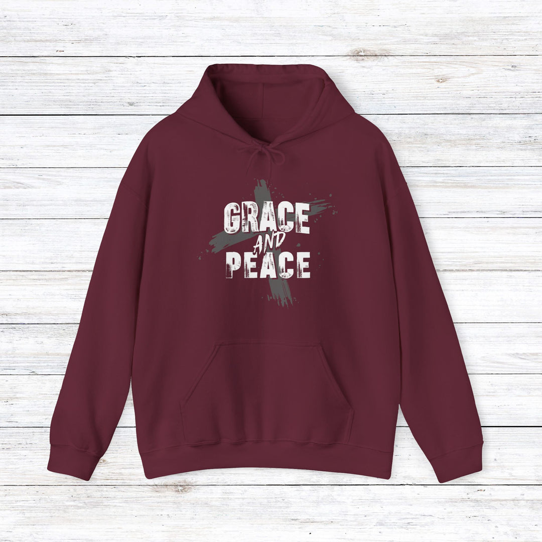 Grace and Peace Hoodie Hoodie Maroon S 