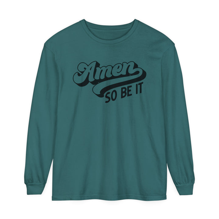 Amen So Be It Long Sleeve Shirt Long-sleeve Blue Spruce S 