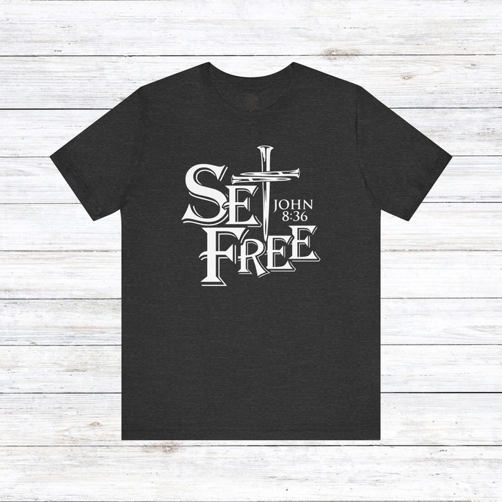 Set Free Unisex T-Shirt T-Shirt Dark Grey Heather S 