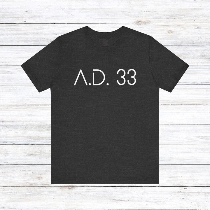 AD 33 Unisex T-Shirt T-Shirt Dark Grey Heather S 