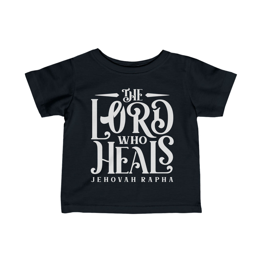 The Lord Who Heals Baby Tee Kids clothes Black 6M 