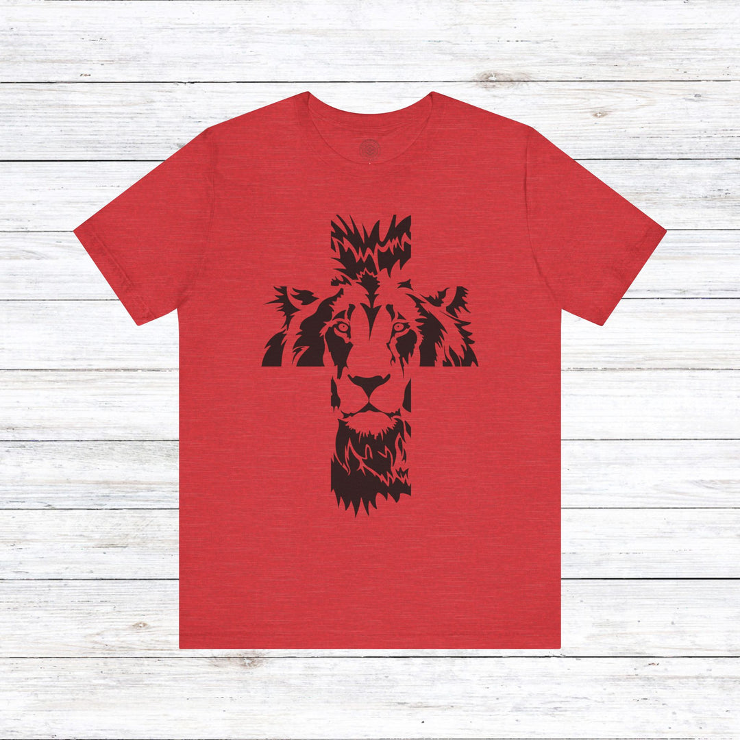 Aslan Cross Unisex T-Shirt T-Shirt Heather Red S 