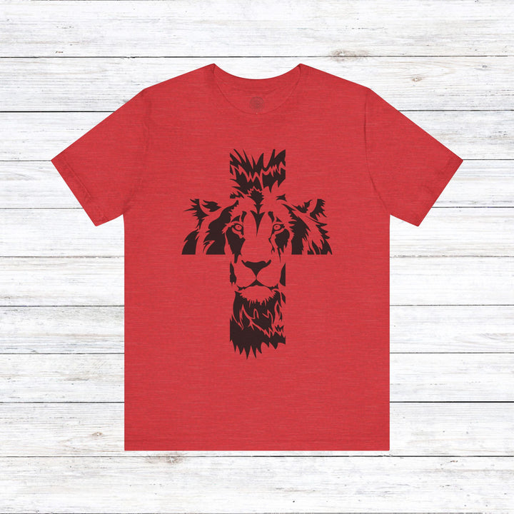 Aslan Cross Unisex T-Shirt T-Shirt Heather Red S 