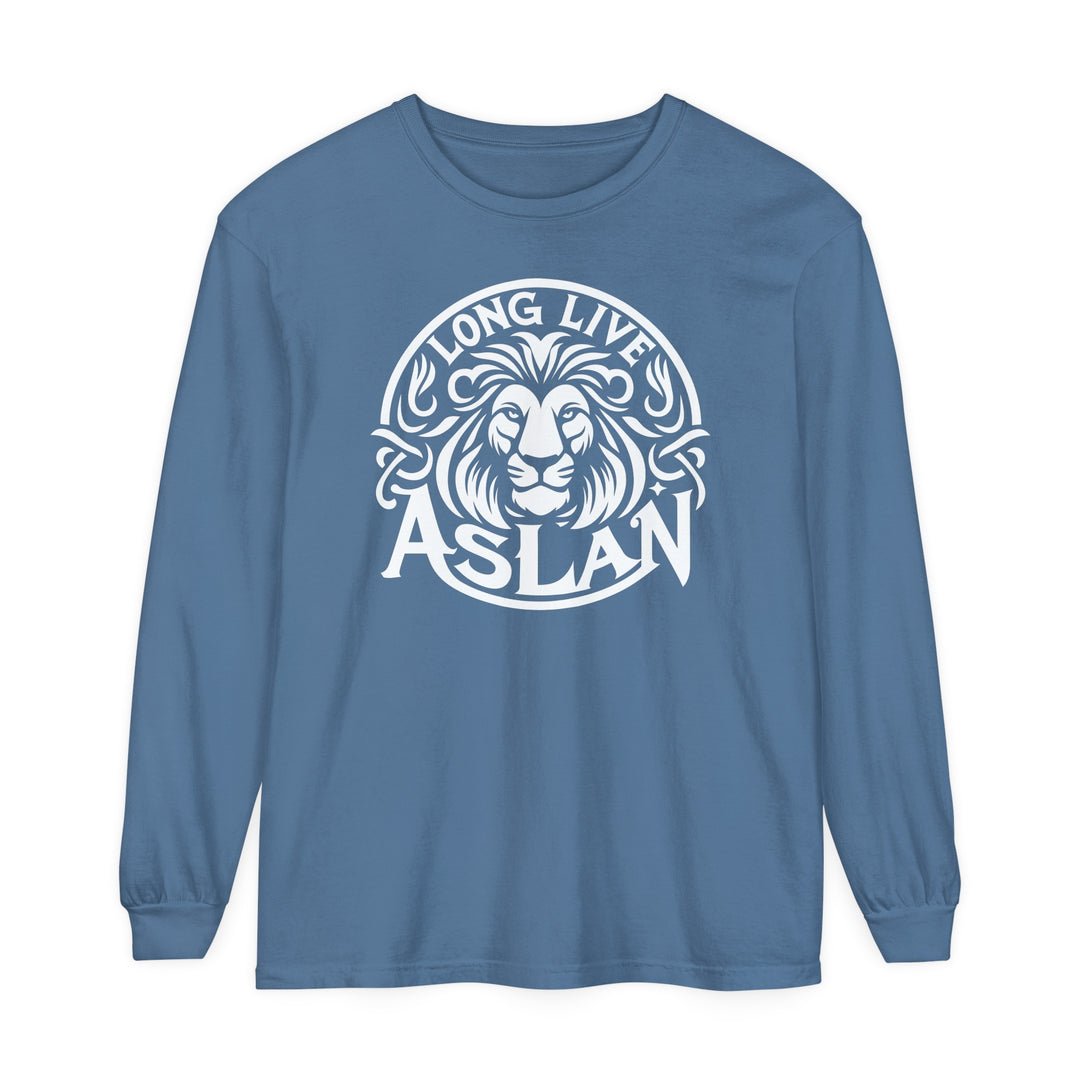 Long Live Aslan Long Sleeve Shirt Long-sleeve Blue Jean S 