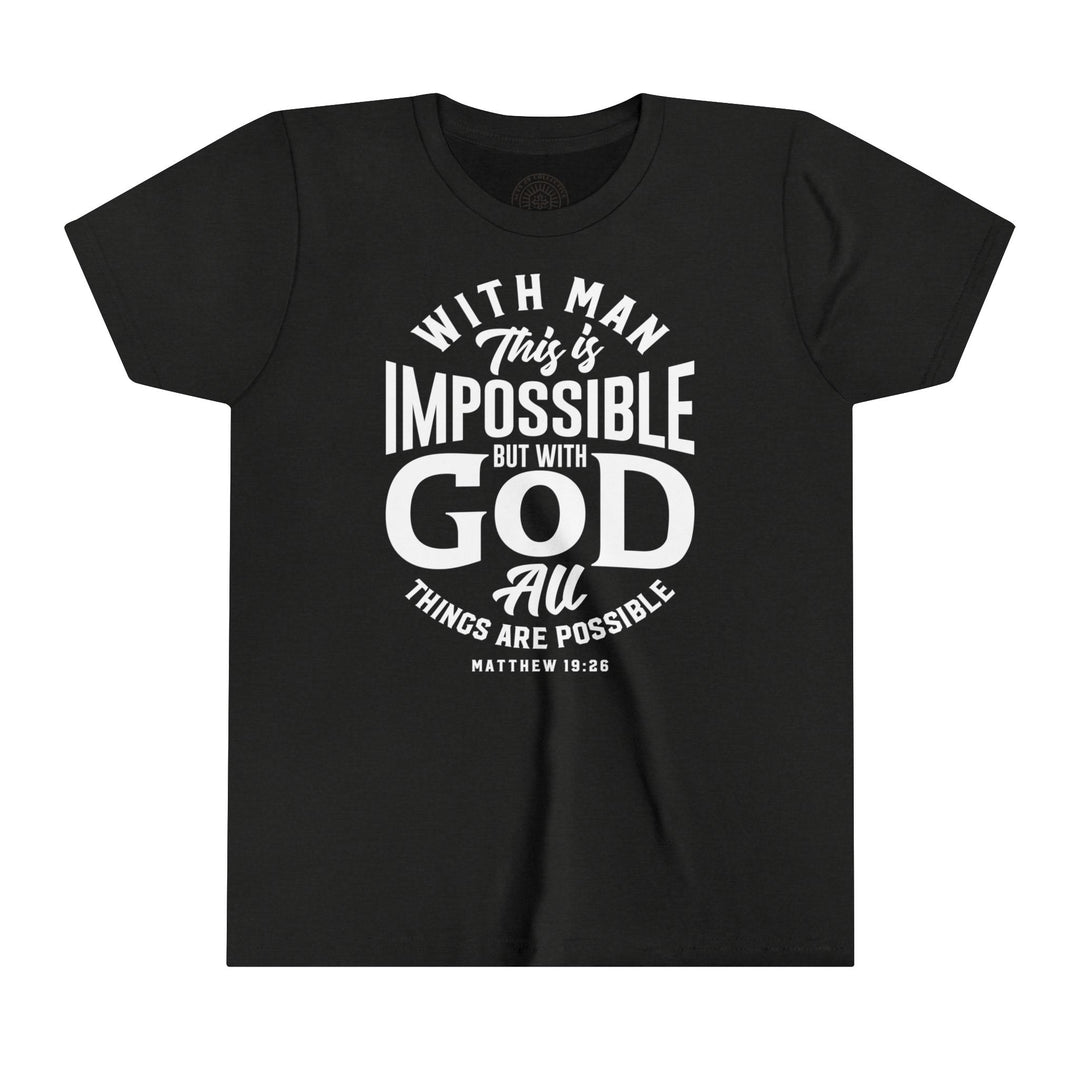 All Things Possible Youth T-shirt Kids clothes Black Heather S 