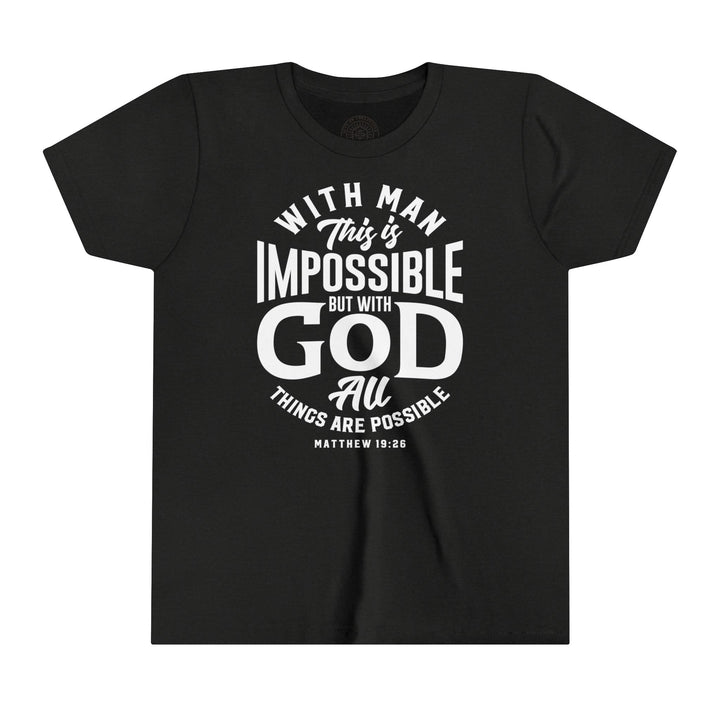 All Things Possible Youth T-shirt Kids clothes Black Heather S 