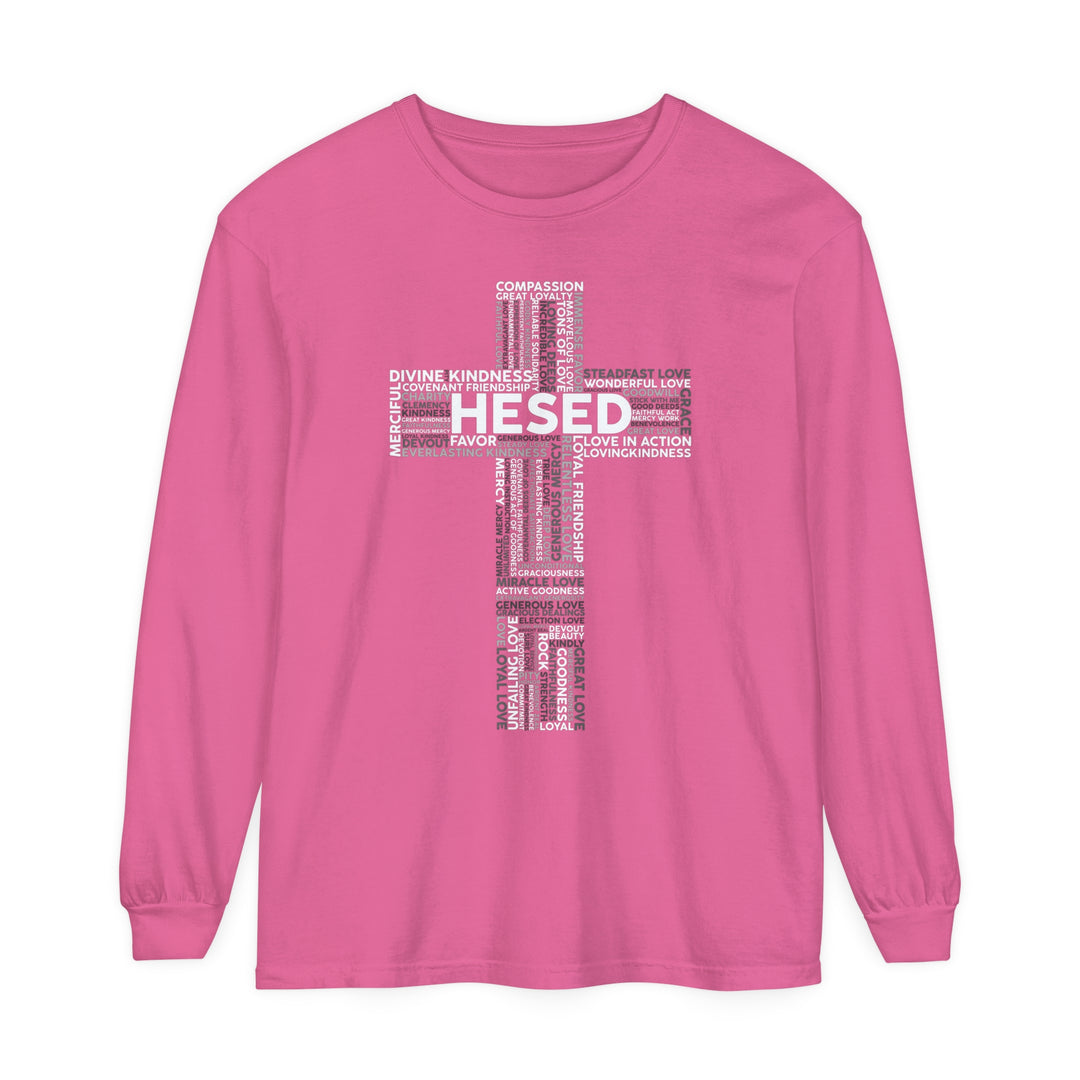 Hesed Cross Long Sleeve Shirt Long-sleeve Crunchberry S 