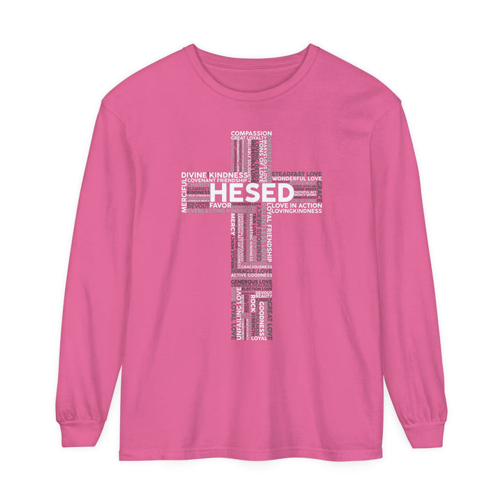 Hesed Cross Long Sleeve Shirt Long-sleeve Crunchberry S 