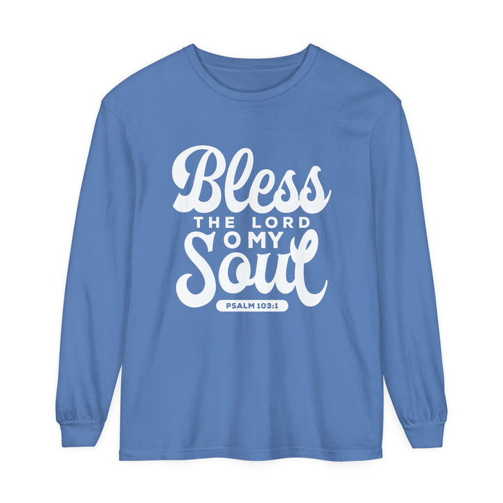 Bless The Lord Long Sleeve Shirt Long-sleeve Flo Blue S 