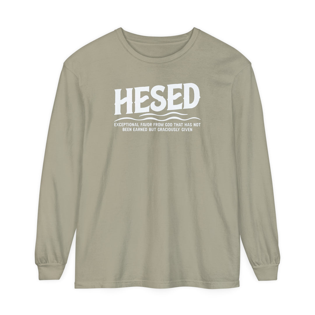 Hesed Exceptional Favor Long Sleeve Shirt Long-sleeve Sandstone S 