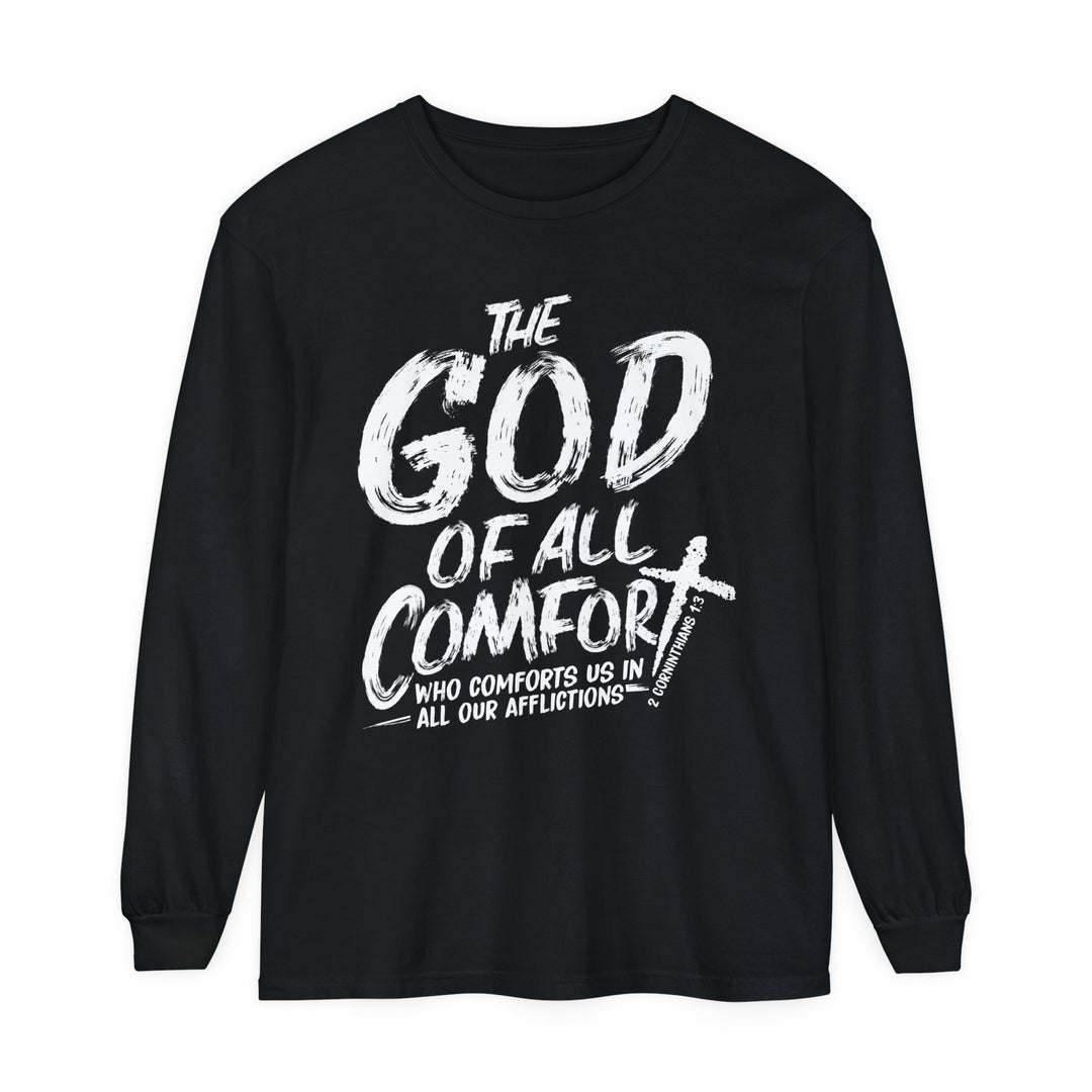 God of All Comfort Long Sleeve Shirt Long-sleeve Black S 