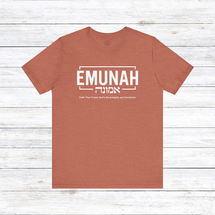 Emunah Faith That Trusts Unisex T-Shirt T-Shirt Heather Clay S 