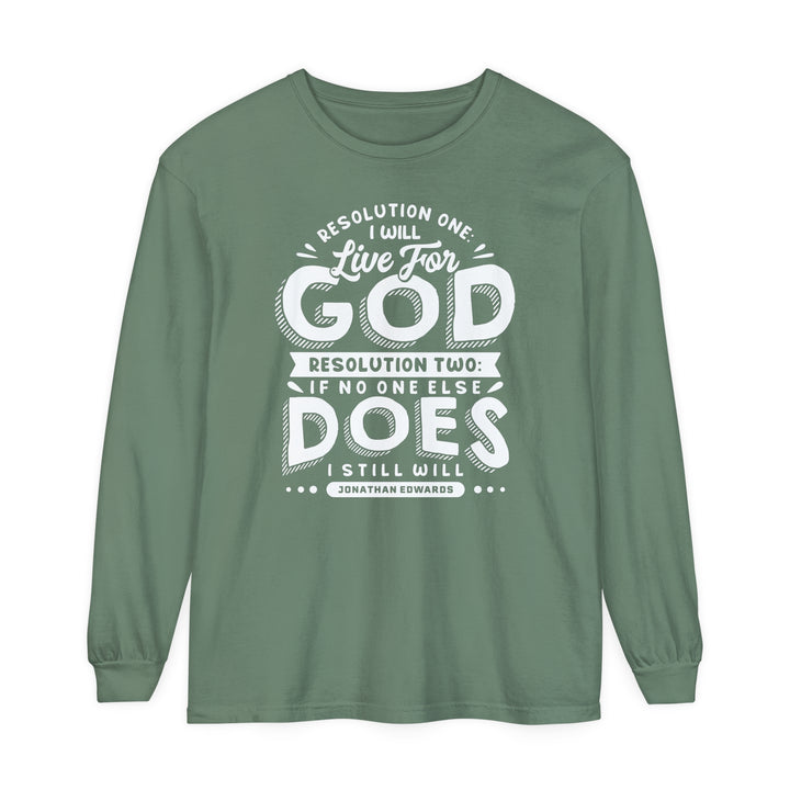 Live For God Long Sleeve Shirt Long-sleeve Light Green S 