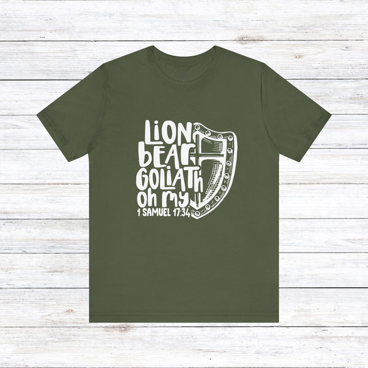 Lion Bear Goliath Oh My Unisex T-Shirt T-Shirt Military Green S 