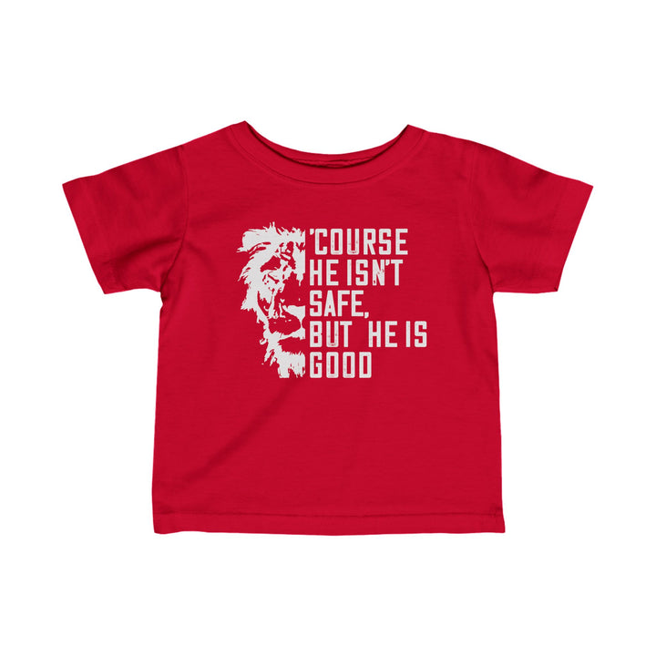 'Course He Isn't Safe Baby Tee Kids clothes Red 6M 