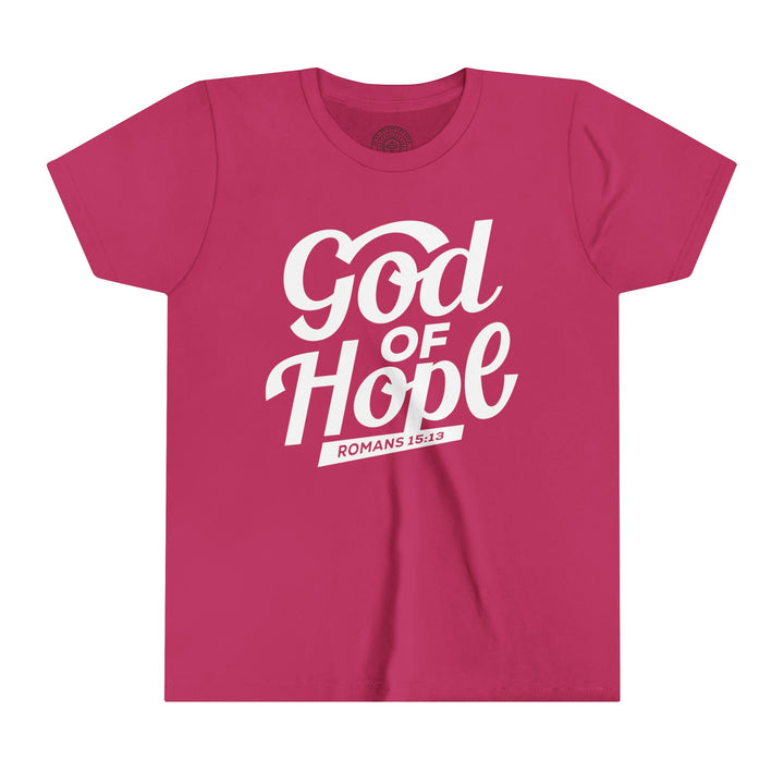 God of Hope Youth T-shirt Kids clothes Berry S 