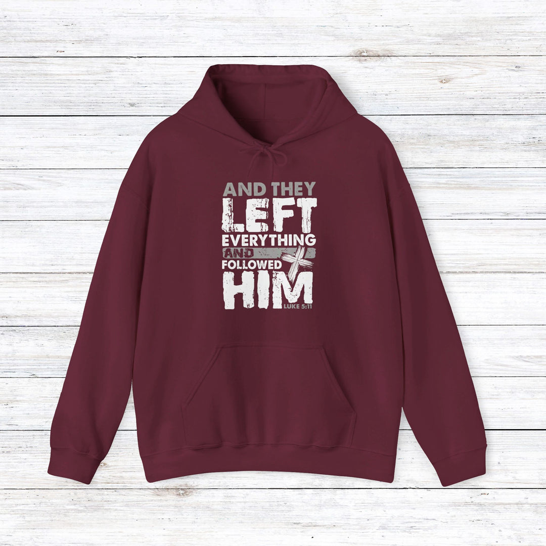 Left Everything Hoodie Hoodie Maroon S 