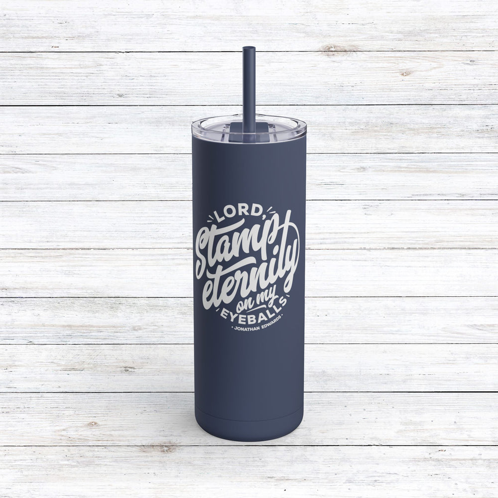 Christian Tumbler Stamp Eternity Mug Indigo 20oz Matte