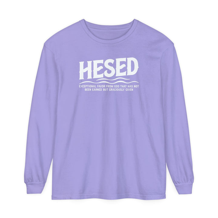 Hesed Exceptional Favor Long Sleeve Shirt Long-sleeve Violet S 