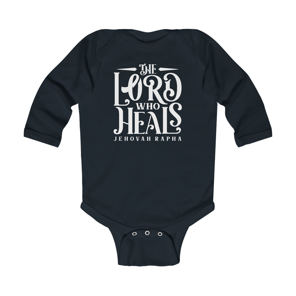 The Lord Who Heals Infant Long Sleeve Bodysuit Kids clothes Black NB (0-3M) 