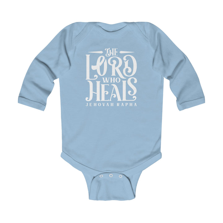 The Lord Who Heals Infant Long Sleeve Bodysuit Kids clothes Light Blue NB (0-3M) 