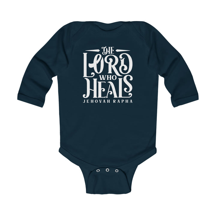 The Lord Who Heals Infant Long Sleeve Bodysuit Kids clothes Navy NB (0-3M) 