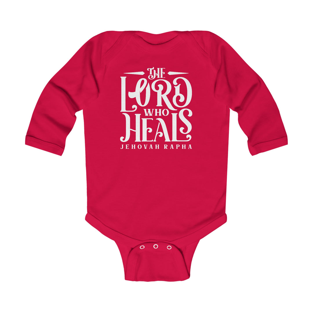 The Lord Who Heals Infant Long Sleeve Bodysuit Kids clothes Red NB (0-3M) 