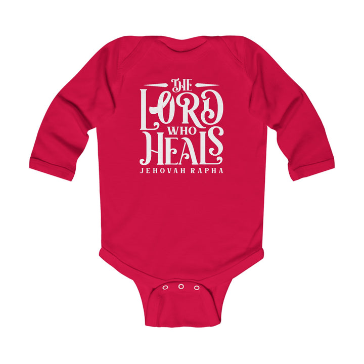 The Lord Who Heals Infant Long Sleeve Bodysuit Kids clothes Red NB (0-3M) 