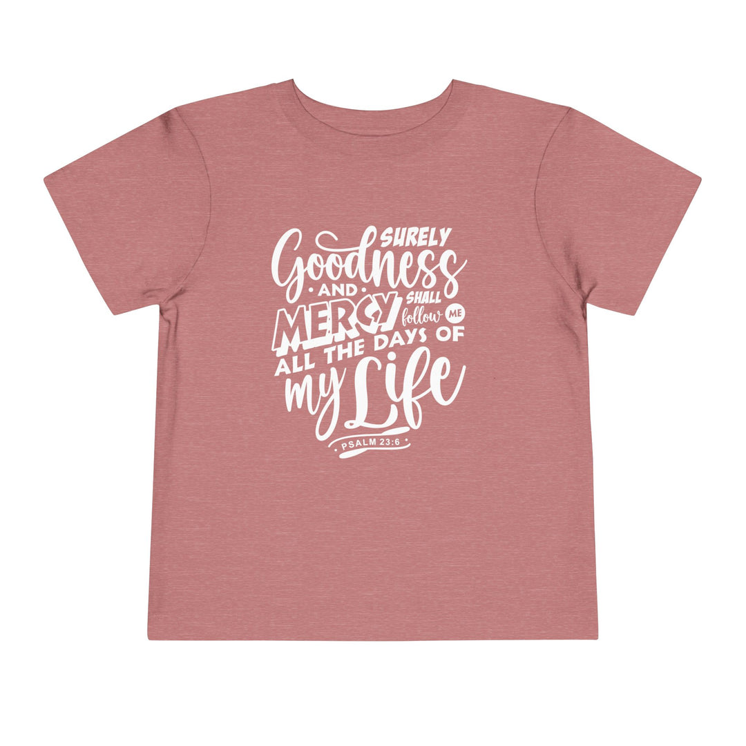 Goodness and Mercy Toddler Tee Kids clothes Heather Mauve 2T 