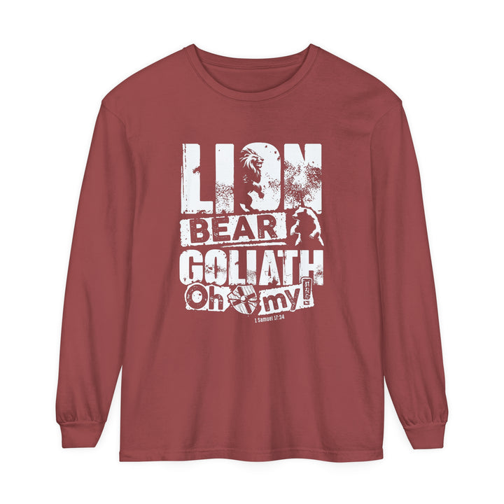 Lion Bear Goliath Long Sleeve Shirt Long-sleeve Brick S 