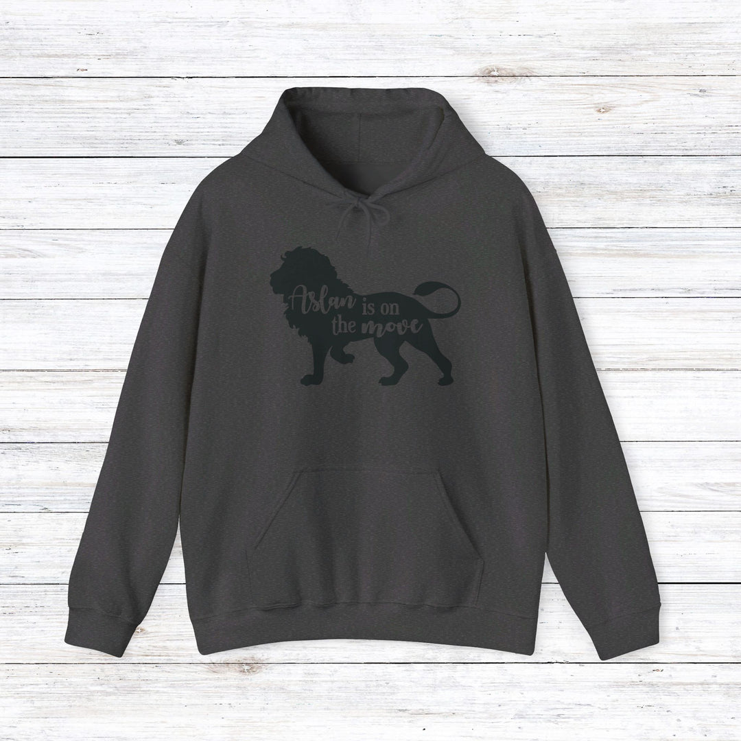 Aslan Is On The Move Hoodie Hoodie Dark Heather S 